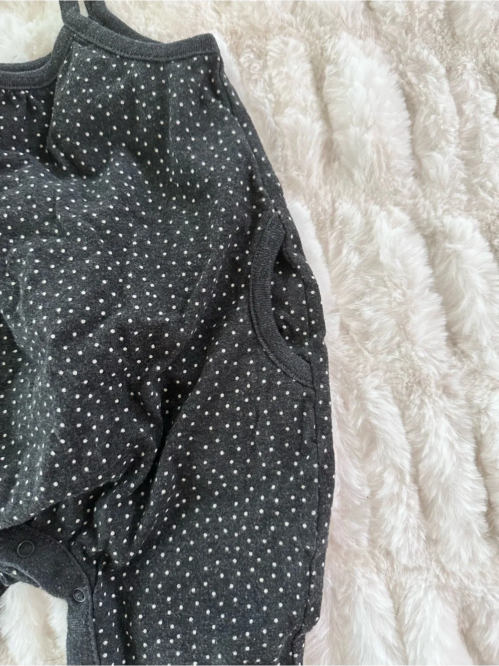 Old Navy Black and White Polka-dotted Romper